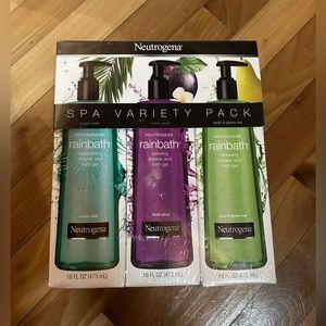 Neutrogena Spa Variety Pack, 3 bottles of 16 fl oz, one Blue, Purple, & Green